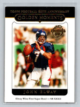 Load image into Gallery viewer, 2005 Topps Golden Moments #322 John Elway Denver Broncos Football Card - walk-of-famesports
