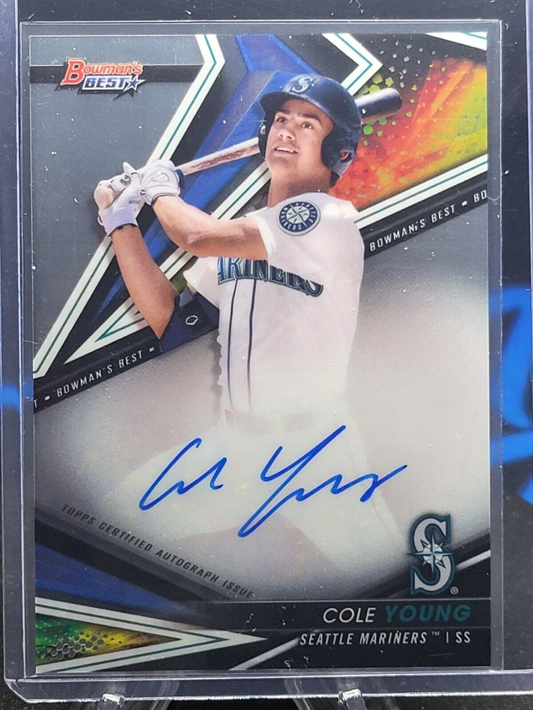 2022 Bowman's Best Auto Cole Young #B22-CY Seattle Mariners