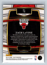 Load image into Gallery viewer, 2021-22 Panini Select Zach LaVine Blue Prizm #76 Chicago Bulls
