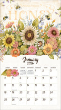 将图片加载到图库查看器，Bees in Bloom 2026 Wall Calendar with Bonus Print
