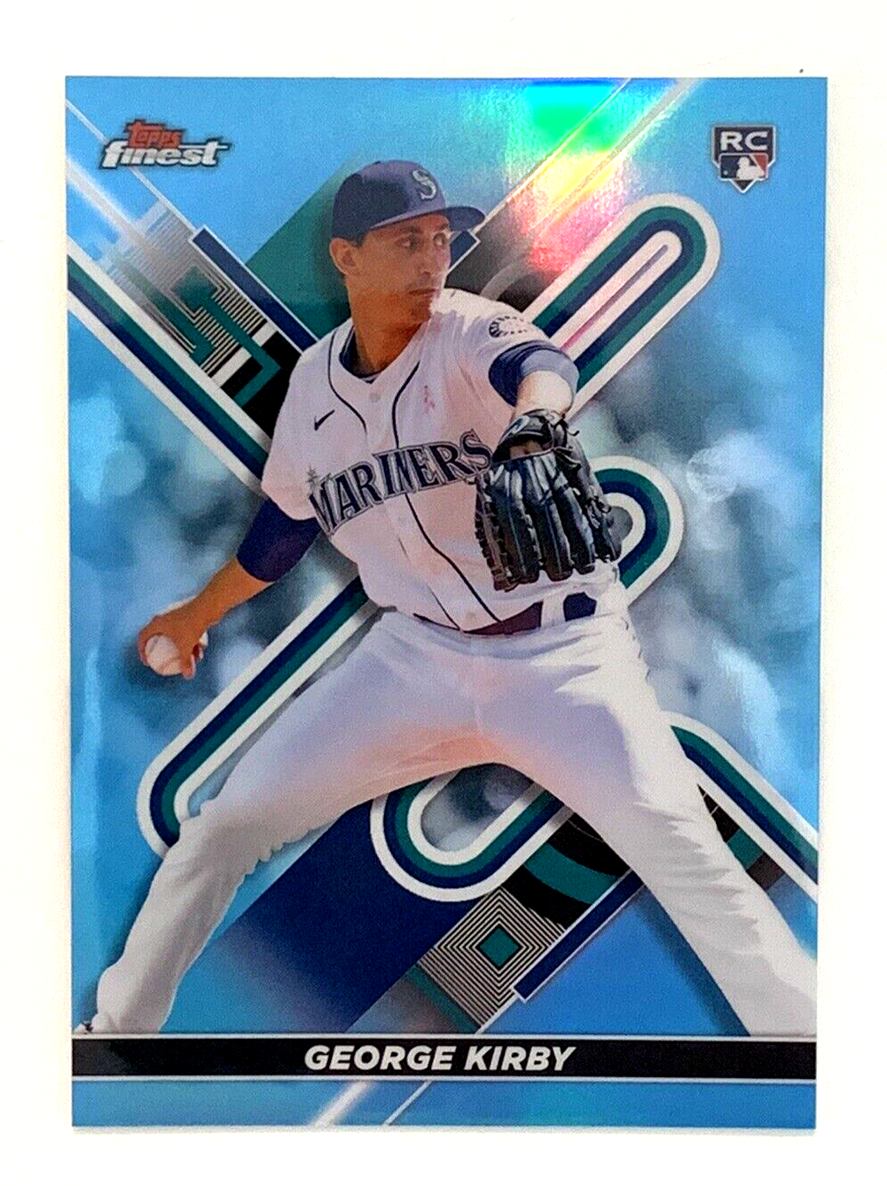 2022 TOPPS Finest Blue Refractor /300 George Kirby Rookie #12 Seattle Mariners