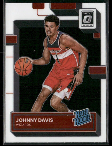 2022-23 Donruss Optic Johnny Davis Rated Rookie #206 Washington Wizards - walk-of-famesports