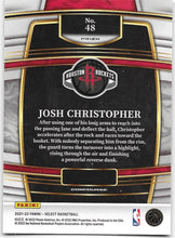 Load image into Gallery viewer, 2021-22 Panini Select Josh Christopher Rookies Blue Prizm 48 Houston Rockets
