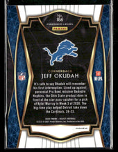 Load image into Gallery viewer, Jeff Okudah 2020 Panini Select #186 Silver Prizm Detroit Lions
