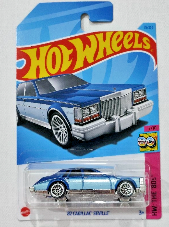2023 Hot Wheels '82 Cadillac Seville HW: The '80s 7/10 75/250 Blue