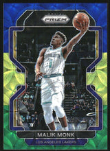 Load image into Gallery viewer, 2021-22 Panini Prizm Prizms Choice Blue Yellow and Green #56 Malik Monk
