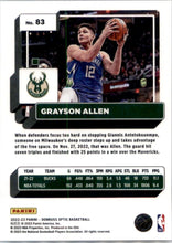 Load image into Gallery viewer, 2022-23 Donruss Optic Grayson Allen #83 Milwaukee Bucks - walk-of-famesports
