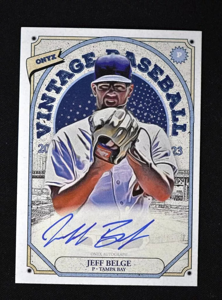 2023 Onyx Vintage Blue Signatures #VABE Jeff Belge - Tampa Bay Rays