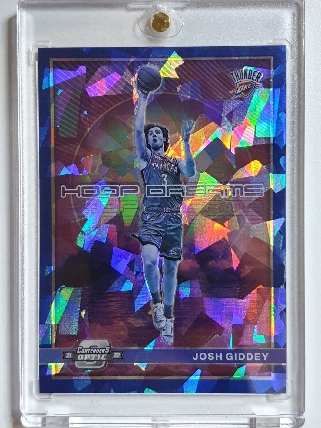 2021 Contenders Optic Josh Giddey Rookie #6 BLUE CRACKED ICE /75 Prizm RC