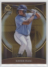 Load image into Gallery viewer, 2023 Bowman Invicta Auto Gold Atomic Refractor /50 Xavier Isaac #BI-5 Tampa Bay Rays
