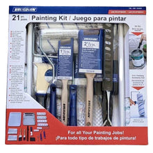 Load image into Gallery viewer, Vaughan Paint Kit - 21 Pieces, Wooden Handle Brushes, Plastic Handle Rollers

