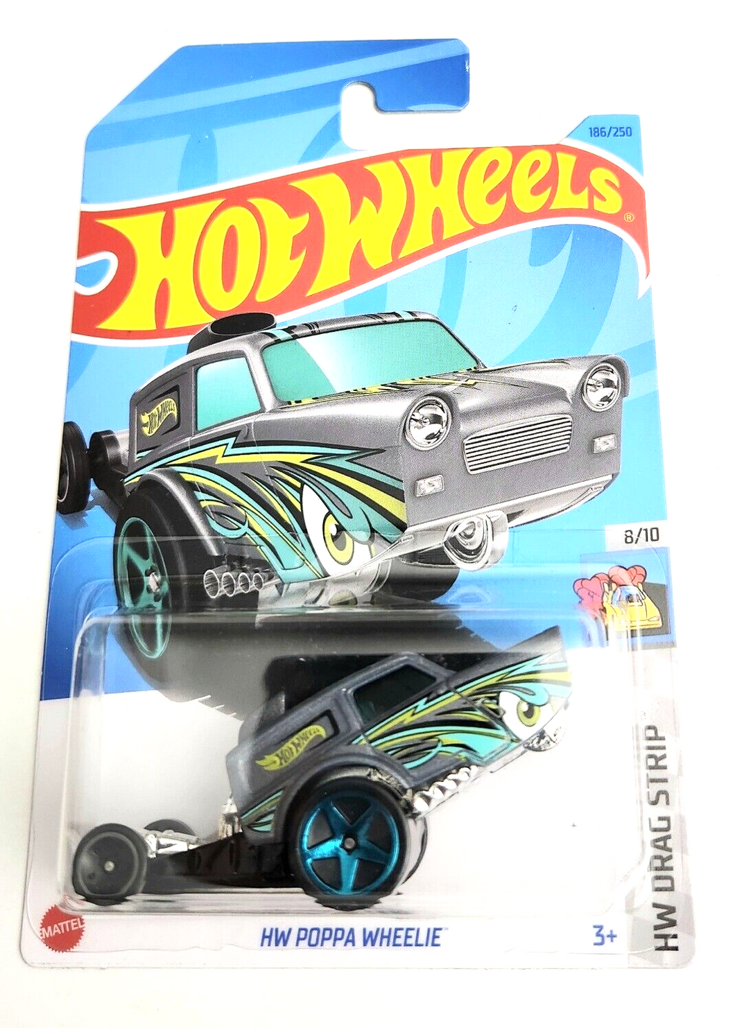 Hot Wheels HW Poppa Wheelie Silver HW Drag Strip 8/10 186/250