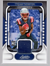 Load image into Gallery viewer, Tyquan Thornton 2022 Panini Absolute Rookie Jersey Patch RC #ARM-22 New England Patriots
