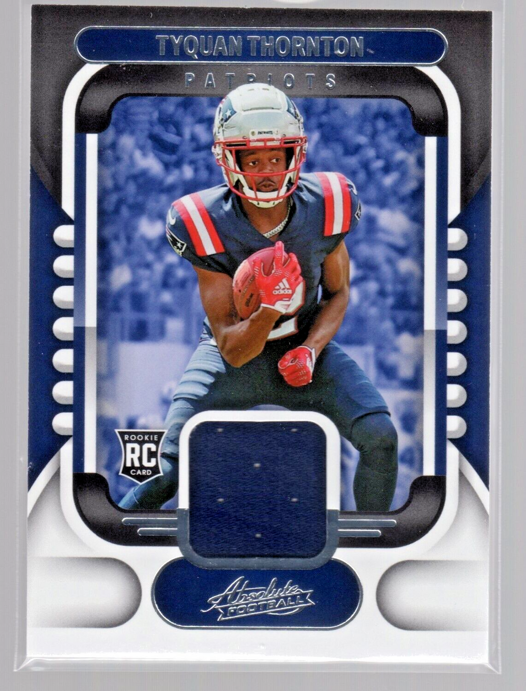 Tyquan Thornton 2022 Panini Absolute Rookie Jersey Patch RC #ARM-22 New England Patriots