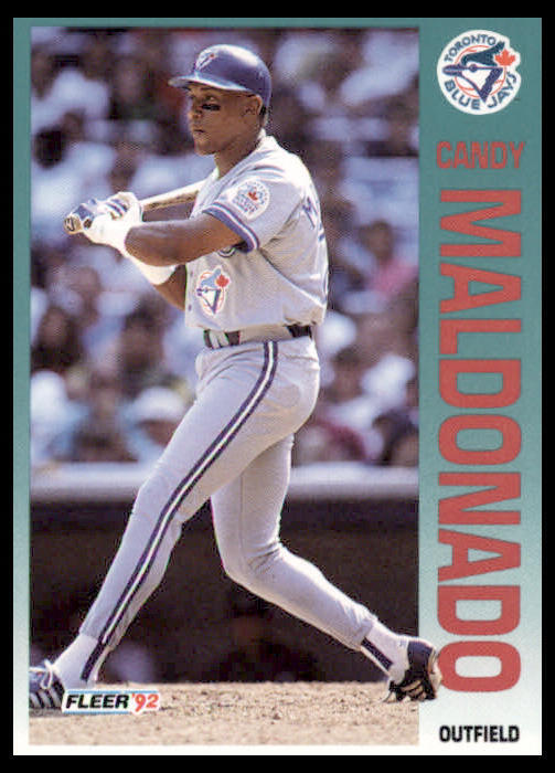 1992 Donruss Candy Maldonado #336 Toronto Blue Jays