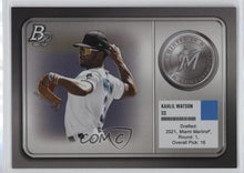 将图片加载到图库查看器，2022 Bowman Platinum Minted in Merit Kahlil Watson #MM-10 Miami Marlins
