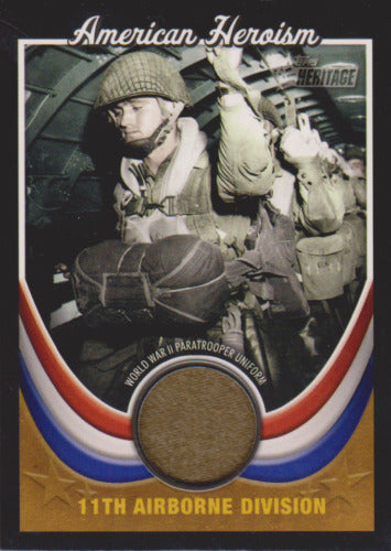 TOPPS HERITAGE AMERICAN HEROISM 11th AIRBORNE DIVISION UNIFORM CARD AH-WWII1
