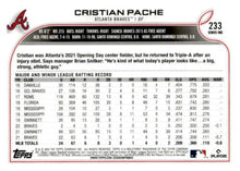 Load image into Gallery viewer, 2022 Topps Series One Cristian Pache #233 Atlanta Braves

