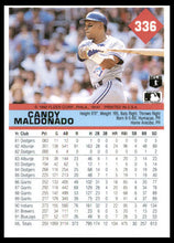 Load image into Gallery viewer, 1992 Donruss Candy Maldonado #336 Toronto Blue Jays
