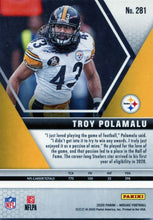 Load image into Gallery viewer, 2020 Panini Mosaic Troy Polamalu Hall of Fame Mosaic #281 Steelers
