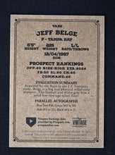 Load image into Gallery viewer, 2023 Onyx Vintage Blue Signatures #VABE Jeff Belge - Tampa Bay Rays
