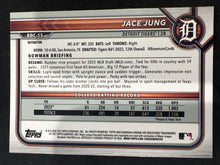Load image into Gallery viewer, 2022 Bowman Chrome Prospects Refractor Jace Jung #BDC-15 Detroit Tigers
