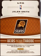 将图片加载到图库查看器，2020-21 Crown Royals Heirs of The Throne Jalen Smith Jersey Card #HT-JAL Phoenix Suns
