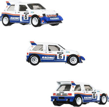 Load image into Gallery viewer, 2023 Hot Wheels Premium MG Metro 6R4, Lancia Delta Integrale, HW Rally Hauler, Ford RS200 Rally Legends Diorama Set
