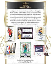 Load image into Gallery viewer, 2022-23 Leaf Trinity Basketball  - 5 Autograph Cards Per Box
