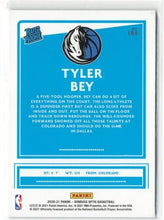 Load image into Gallery viewer, 2020-21 Donruss Optic Fanatics Rated Rookies Tyler Bey #186 Dallas Mavericks
