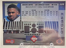 Load image into Gallery viewer, 1994 COLLECTOR&#39;S EDGE FOOTBALL 1ST DAY JEROME BETTIS #109 RAMS

