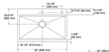 تحميل الصورة إلى عارض المعرض، Kohler Cater 33&quot; x 22&quot; x 9&quot; Top Mount Undermount Single Bowl Kitchen Sink Kit
