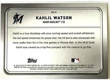 Load image into Gallery viewer, 2022 Topps Bowman Platinum Minted In Merit Kahlil Watson #MM-10 Marlins
