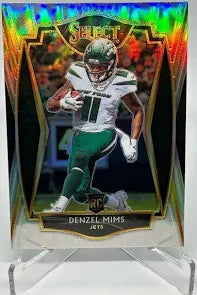 2020 Panini Select Denzel Mims Rookie Silver Premier Level #163 New York Jets RC