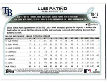 Load image into Gallery viewer, 2022 Topps Luis Patino #TB-12 Tampa Bay Rays
