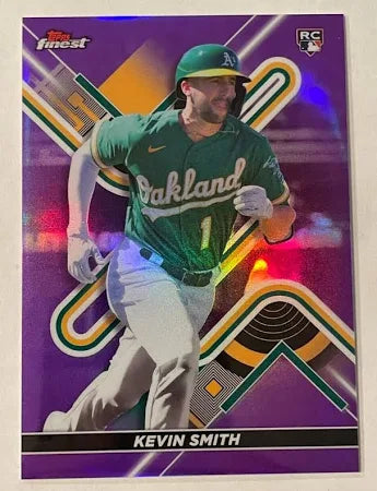2022 TOPPS Finest Purple Refractor /250 Kevin Smith Rookie #45 Oakland Athletics
