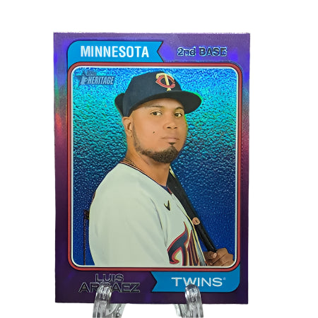 2023 Topps Heritage Chrome Purple Luis Arraez  #359 Minnesota Twins