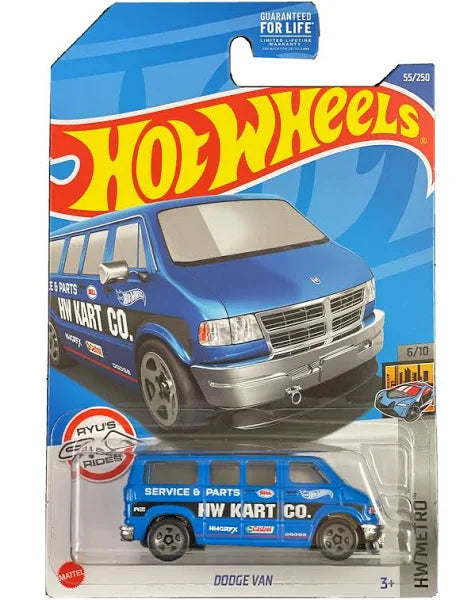 Hot Wheels Dodge Van BLUE HW Metro 6/10 55/250