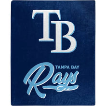 Load image into Gallery viewer, MLB Tampa Bay Rays ‘Signature’ Raschel Throw Blanket
