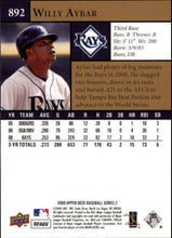 Load image into Gallery viewer, 2009 Upper Deck Willy Aybar #892 Tampa Bay Rays

