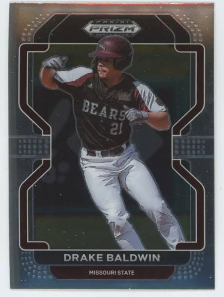 2022 Panini Prizm Draft Pick Drake Baldwin #96 Missouri State Bears