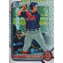 Load image into Gallery viewer, 2022 Bowman Chrome Prospects Blaze Jordan Mojo Refractors #BCP-243 Boston Red Sox
