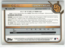 Load image into Gallery viewer, 2022 Bowman Chrome Prospects Yendry Rojas Mojo Refractors #BCP-178 San Diego Padres
