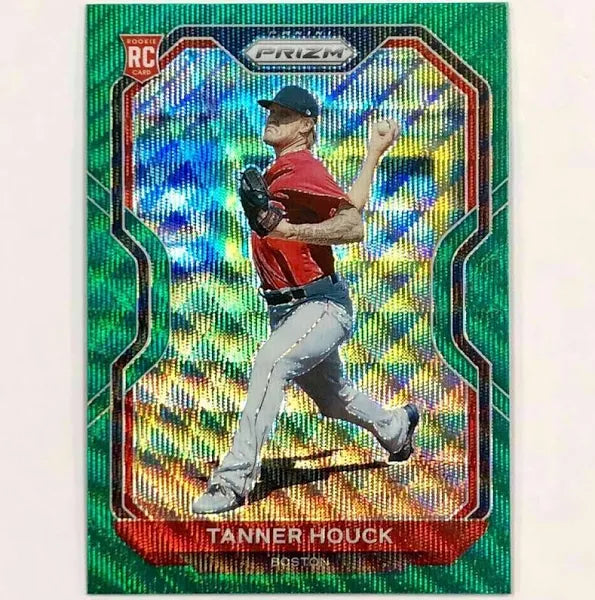 2021 Panini Prizm Tanner Houck Rookie Green Wave Prizm #4 Boston Red Sox