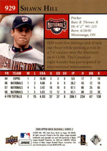 Load image into Gallery viewer, 2009 Upper Deck Shawn Hall #929 Washington Nationals
