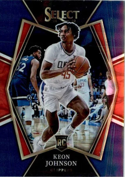 2021-22 Panini Select Keon Johnson Rookies Blue Prizm 115 Los Angeles Clippers