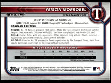 Load image into Gallery viewer, 2022 Bowman Chrome Prospects Yeison Morrobel Mojo Refractors #BCP-200 Texas Rangers
