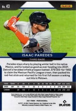 Load image into Gallery viewer, 2021 Panini Prizm Isaac Paredes Rookie Silver Prizm #43 Detroit Tigers
