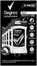 将图片加载到图库查看器，Degree UltraClear+ 5in1 Protection Antiperspirant Deodorant Black+White 5 Pack
