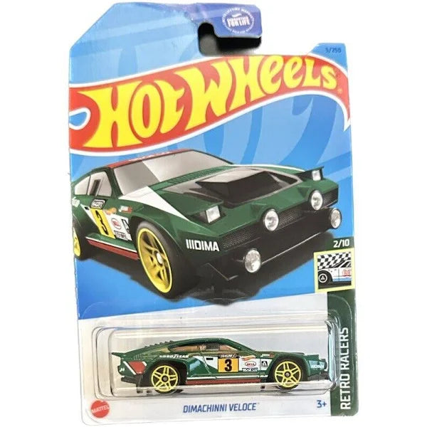 Hot Wheels Dimachinni Veloce Retro Racers 2/10 5/250 - Assorted